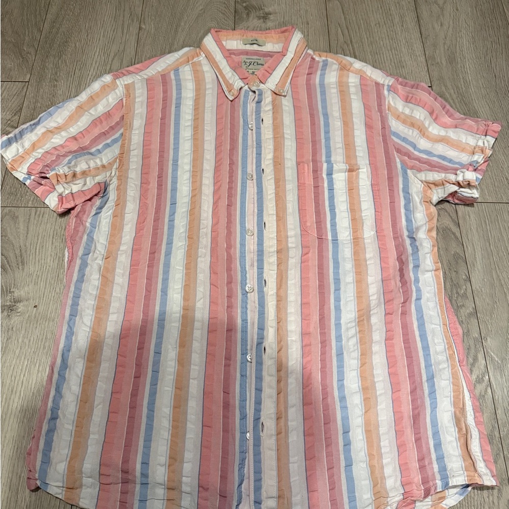 J Crew Striped Multicolor Men's Shirt